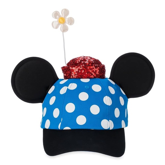 Disney Minnie Mouse Ears Baseball Cap for Adults – Flower NWT - Picture 1 of 4